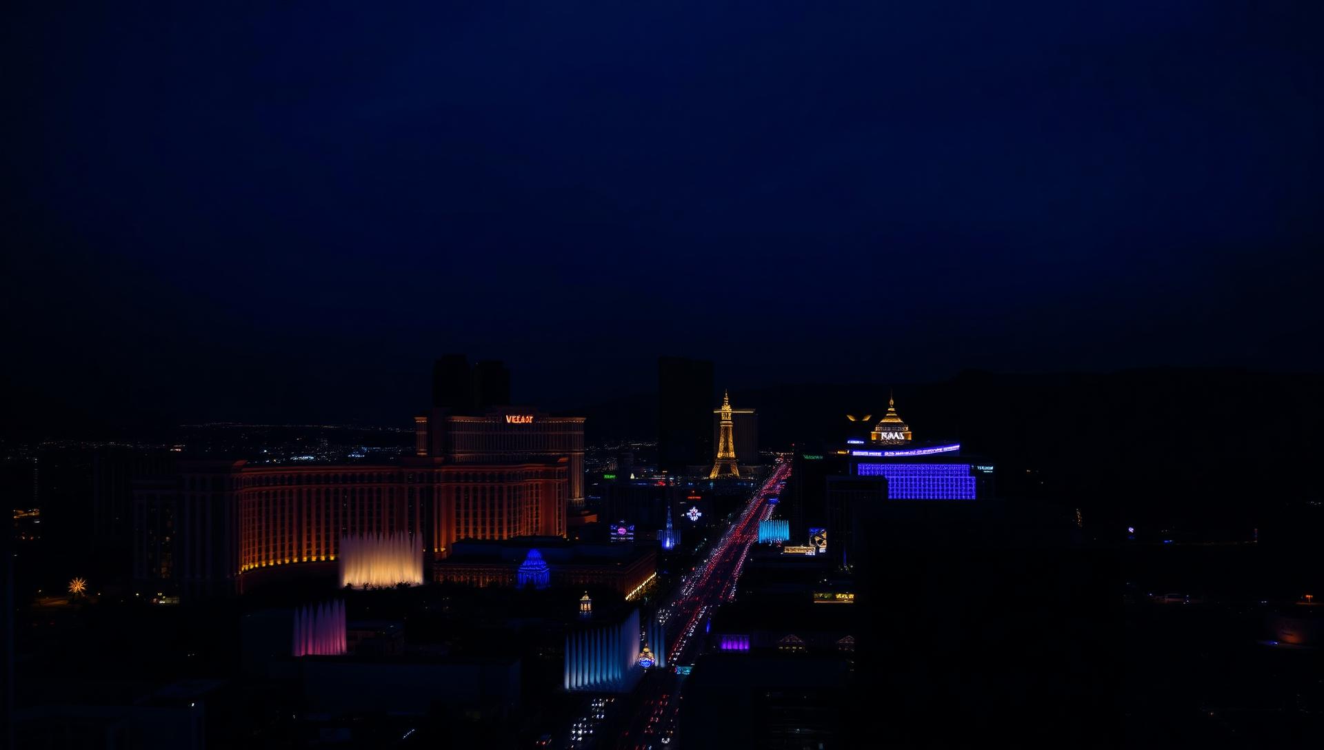 Las Vegas Strip skyline at blue hour